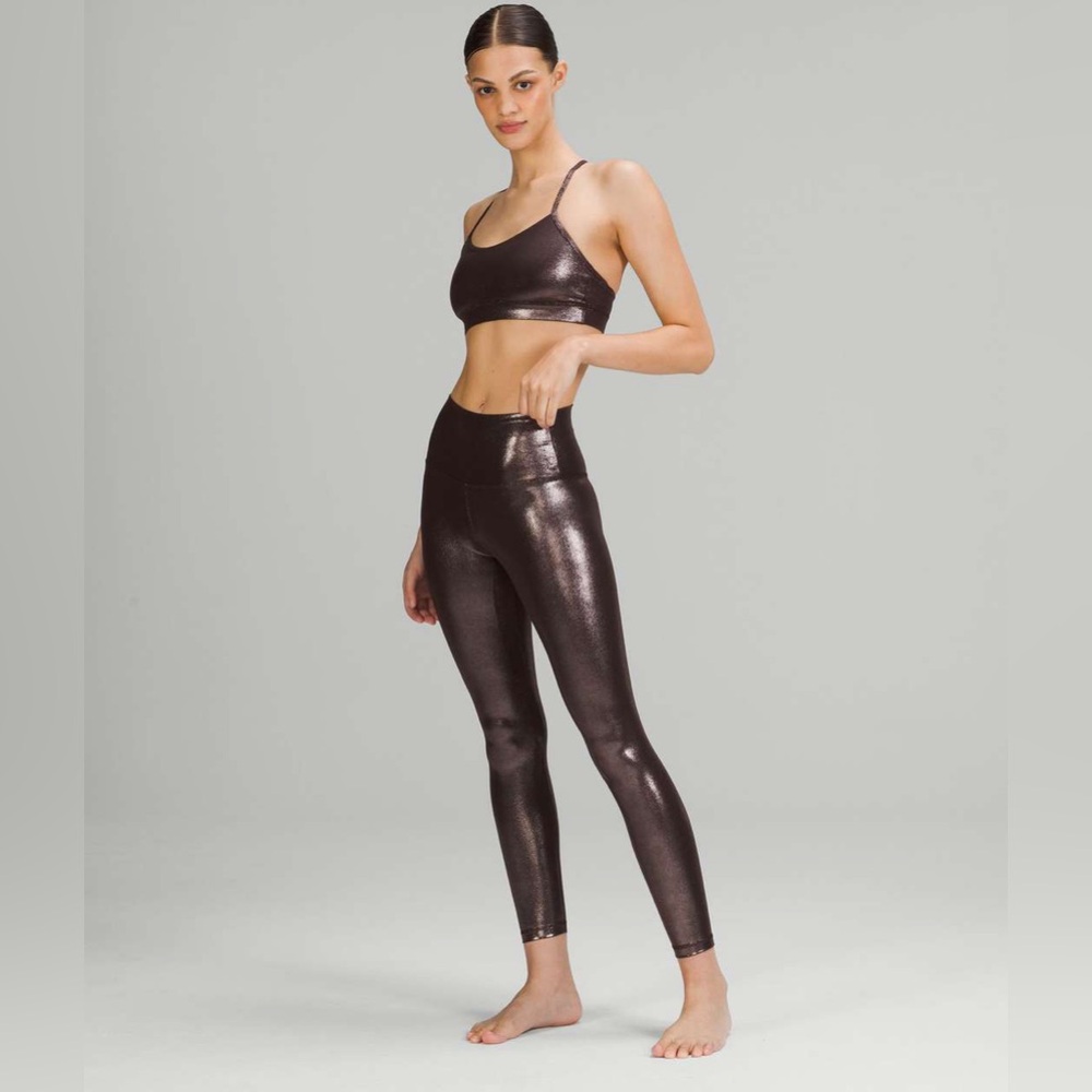 ❤️Lululemon Align High-Rise Pant 25" in Shine Radiate Foil French Press Size 6 - Picture 4 of 4
